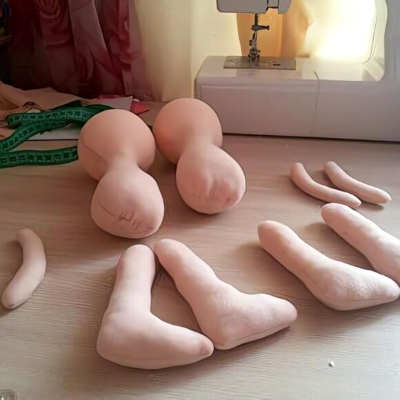 Flesh 100% Cotton Interlock Knit Doll Skin Fabric for Doll Making, One Yard - Picture 5 of 7